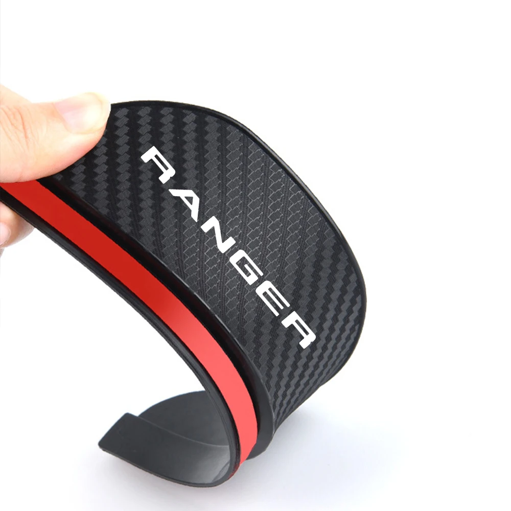 for ford ranger wildtrak F-100 ER, EQ, R Crew 2pcs car Rearview mirror Carbon fiber Rain car accessories