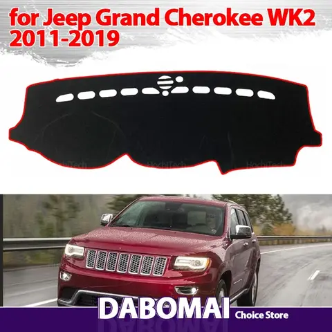 Jeep Grand Cherokee WK2 2011-2019 자외선 방지 매트 Sunshade Dashmat 카펫 대시 대시 보드 커버 패드 자동차 액세서리