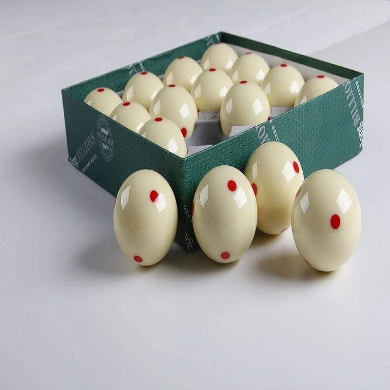 

3A Смола 57,2 мм 6 красных точек Белый шар для игры в бильярдный кий 16x Набор для продажи