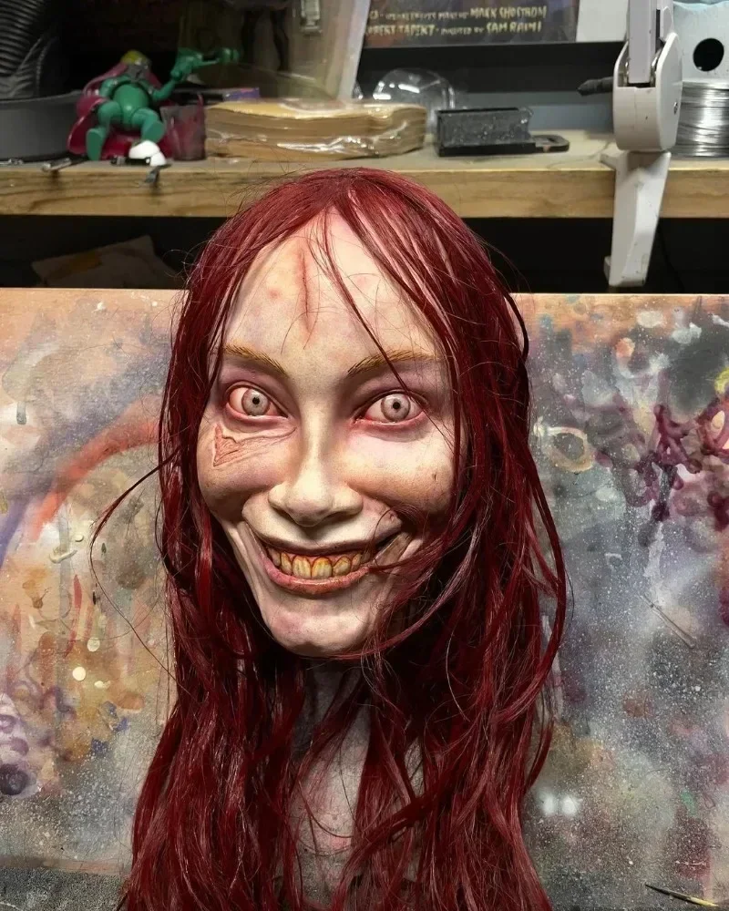 Cosplay Ellie maska martwe zło powstać halloweenowy Horror zabójca maska lateksowa przerażający wystrój domu karnawał impreza maskarada maska