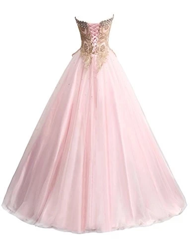 Angelsbrief luxo rosa quinceanera vestido de 15 anos andar de comprimento cristal miçangas apliques espartilho baile formal vestido