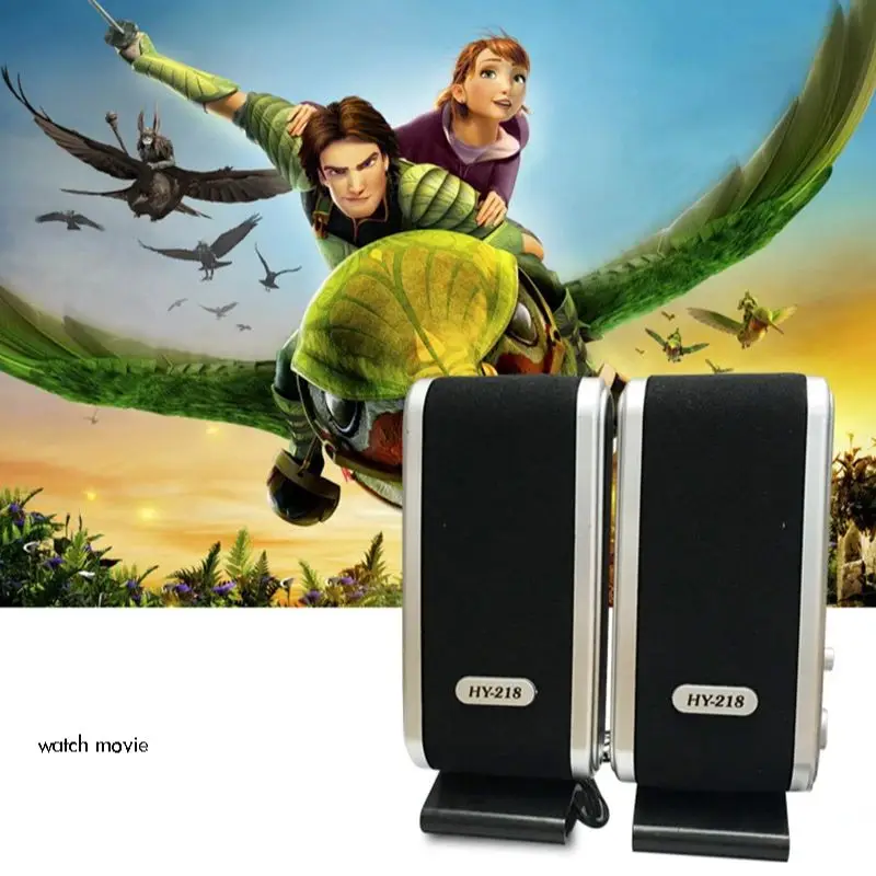 Wired Speaker, Portable Travel Loudspeaker Home Audio Music Speaker with USB Plug 3.5mm for Notebook, Laptop, PC, Computer