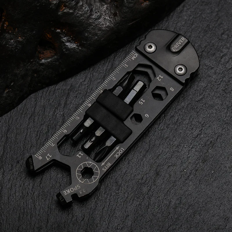 Stainless Steel Bicycle Repair Combo Tire Patch Tool Card Portable Outdoor Multitool 2CR13 Stainless Steel Hiking Tool
