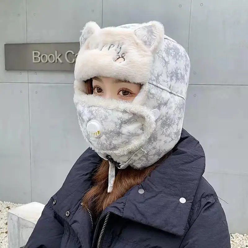 Lei Feng Hat Women's Winter Riding Windproof And Cold Resistant Fur Thickened Warmth Protector Ear Protection Warmth Hat
