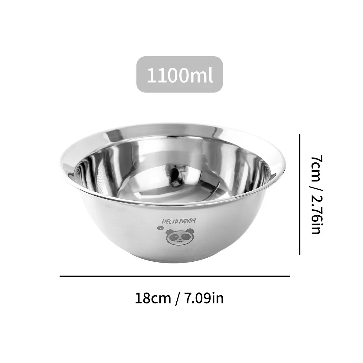 Saladeschalen met grote inhoud, gemaakt van 304 roestvrij staal, geschikt voor het mengen van ingrediënten, voor het serveren van lamiannoedels, als bakje voor fruit en groenten, als voedselcontainer,