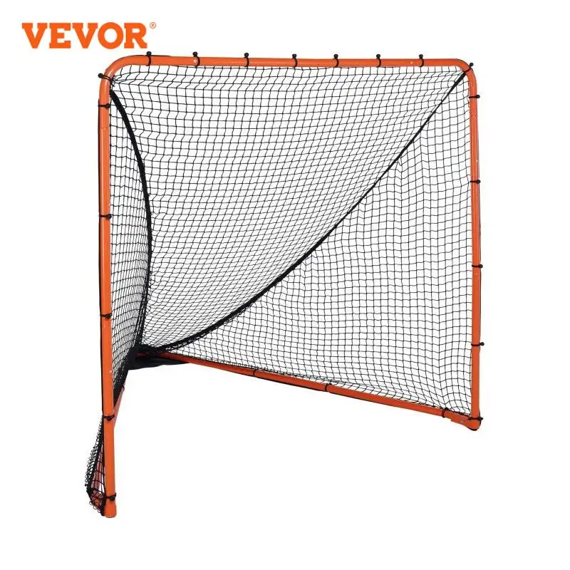 VEVOR Portería de Lacrosse Portátil Jaula de Lacrosse de 2,1x1,8x1,8 m con Red y Bolsa de Transporte Equipo de Entrenamiento de Fácil Configuración en el Jardín del Patio Trasero Parque al Aire Libre