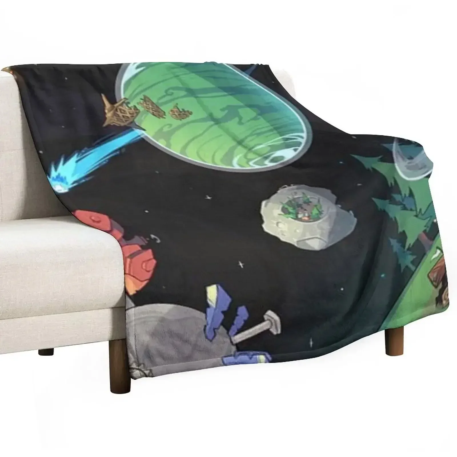Outer Wilds - Animated Space Throw Blanket Soft Luxury Thicken Furry warm for winter valentine gift ideas Summer Blankets