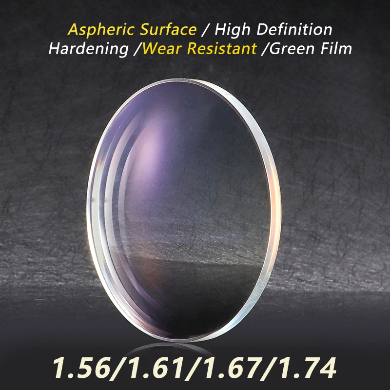 1.56 1.61 1.67 1.74 HD Transparent Aspheric Anti-scratch Anti-reflection CR39 Resin Myopia Hyperopia Optical Lenses Man Woman