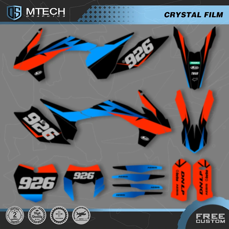 DSMTECH stiker sepeda motor, Kit stiker grafis tim kustom untuk KTM SX SXF XC XCF 2013 2014 2015 EXC EXCF XCW 2014 2015 2016 001