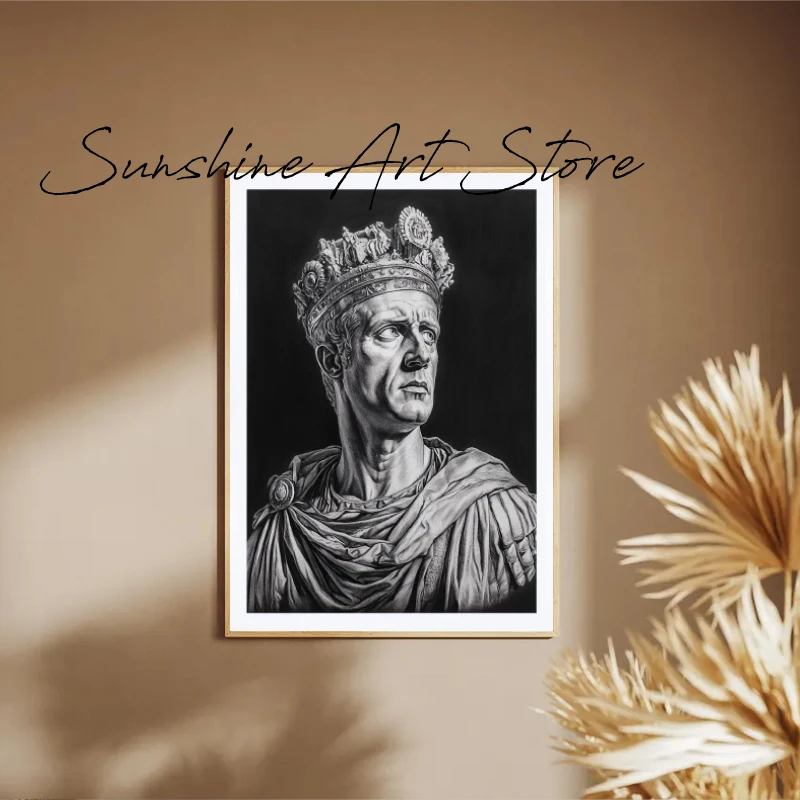 Ancient Rome Poster Julius Caesar King Poster Rome Historical Wall Art Roman Legion Art Print Canvas Printing Vintage Decoration