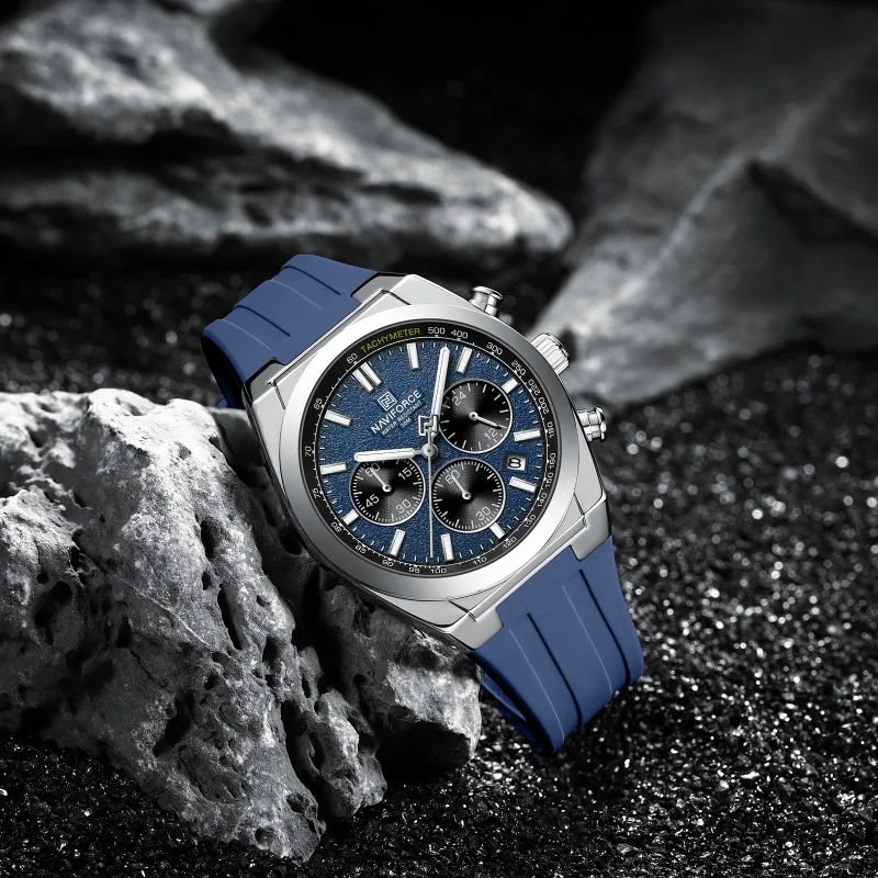 NAVIFORCE 8080 Fashion Classic Quartz Men's Watch Waterproof Chronograph Calendar Leisure Luxury Men's Watch relógios masculino