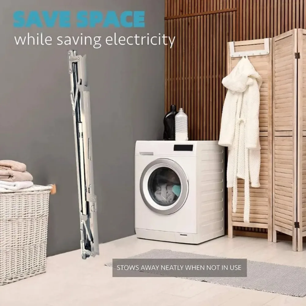 Roupas de aço inoxidável Drying Rack, Folding Rack Lavandaria, Heavy Duty, Indoor e Outdoor Vestuário, 95 polegadas