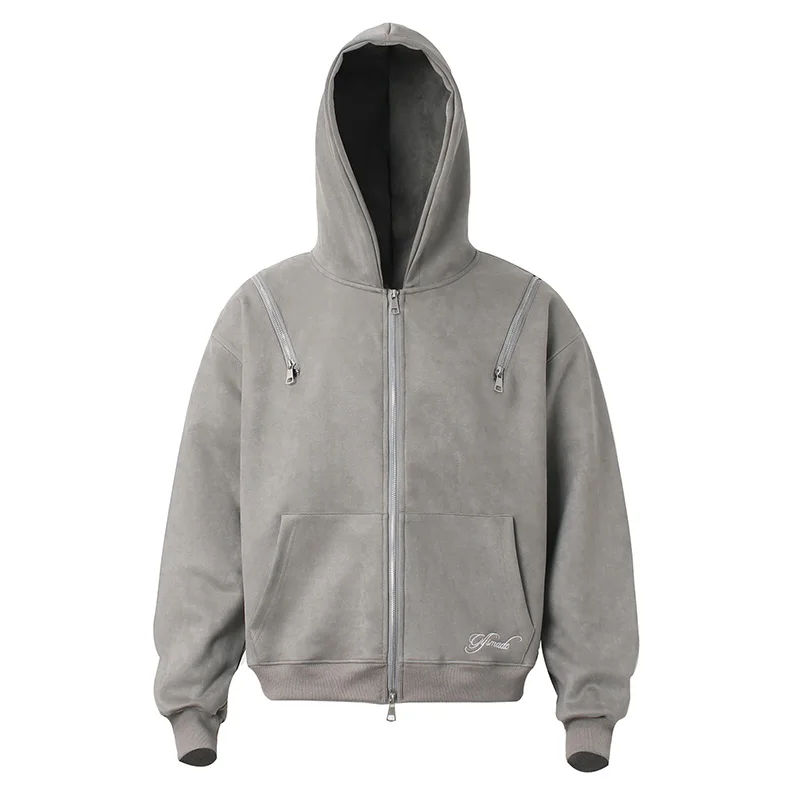 

Винтажная замшевая толстовка в стиле хип-хоп большого размера, уличная одежда, пуловер Harakuju, толстовки для мужчин, весна-осень