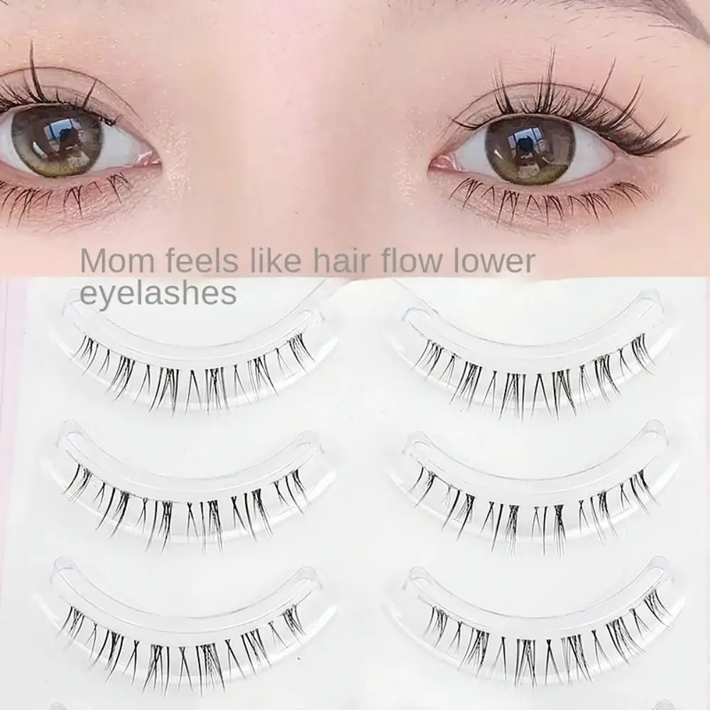 5PAIRS Transparent Stems Lower False Lashes Soft Simulation Whole Pair Eye Makup Tool One-piece Fake Lashes Beauty