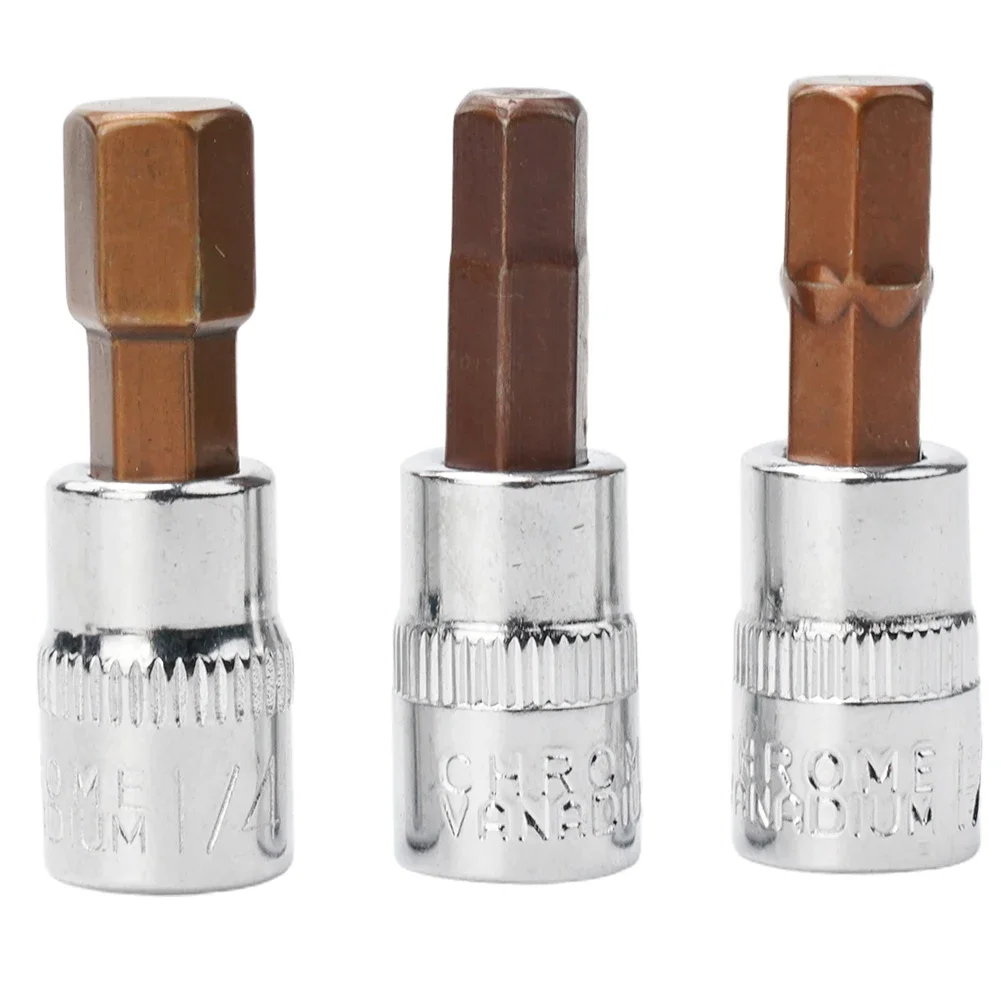 Imagem -03 - Ratchet Wrench Socket Adapter Chave de Fenda Bit Grupo Hex Screw Driver Bits Ferramentas H3-h8 Ferramenta de Mão Hexágono Pcs