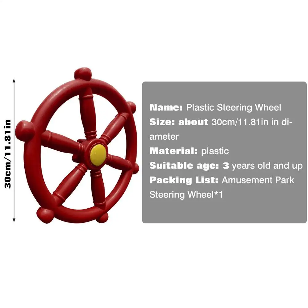 Plastic Ship Steering Wheel Pirate Ships Wheel Playground Ships Wheel For Amusement Park Outdoor Fun Kids Toys