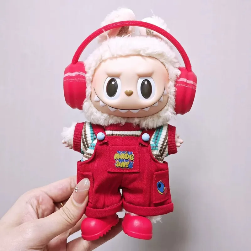Fashion Desinger Doll Clothes For La bubus 17cm Plush Doll New Arrivals Stylish Outfit Jeans Hat Camera Glasses Shoes Accessory