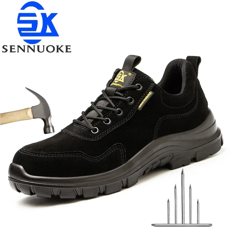 Safety Shoes Men Work Shoes Flexible Lightweight Soft Steel Toes  Industria Protection for the Feet