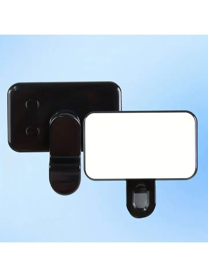 Luz de anillo LED para selfies recargable con 3 modos y clip para teléfono, cuentas de alta calidad, alimentación USB para smartphones, tablets y laptops