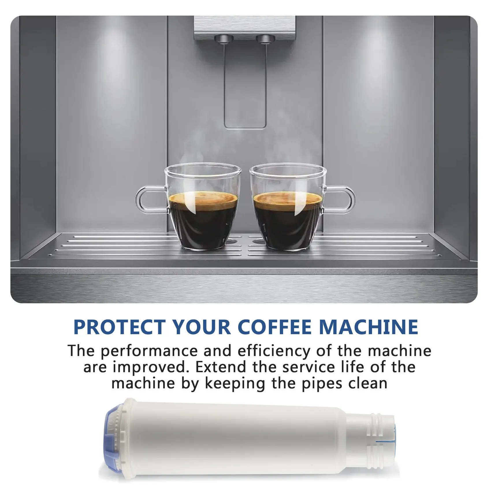 Cartucce filtranti per l'acqua della macchina da caffè per Krups Claris F088 F088 01/Siemens TCZ60003 /AEG filtro per caffè (confezione da 4)