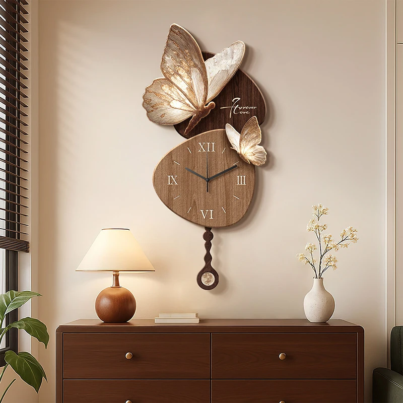 Vintage Living Room Wall Watch Minimalist Fashion Simple Creative Silent Design Wall Clocks Interior Wooden Horloge Home Decor