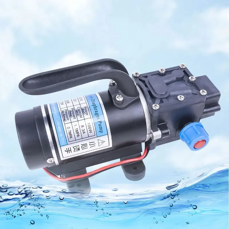 Home Use Water Pump Sprayer Pump 100W High-Pressure Electric Diaphragm Self-Priming Pump, with DC Pressure and Return Switch