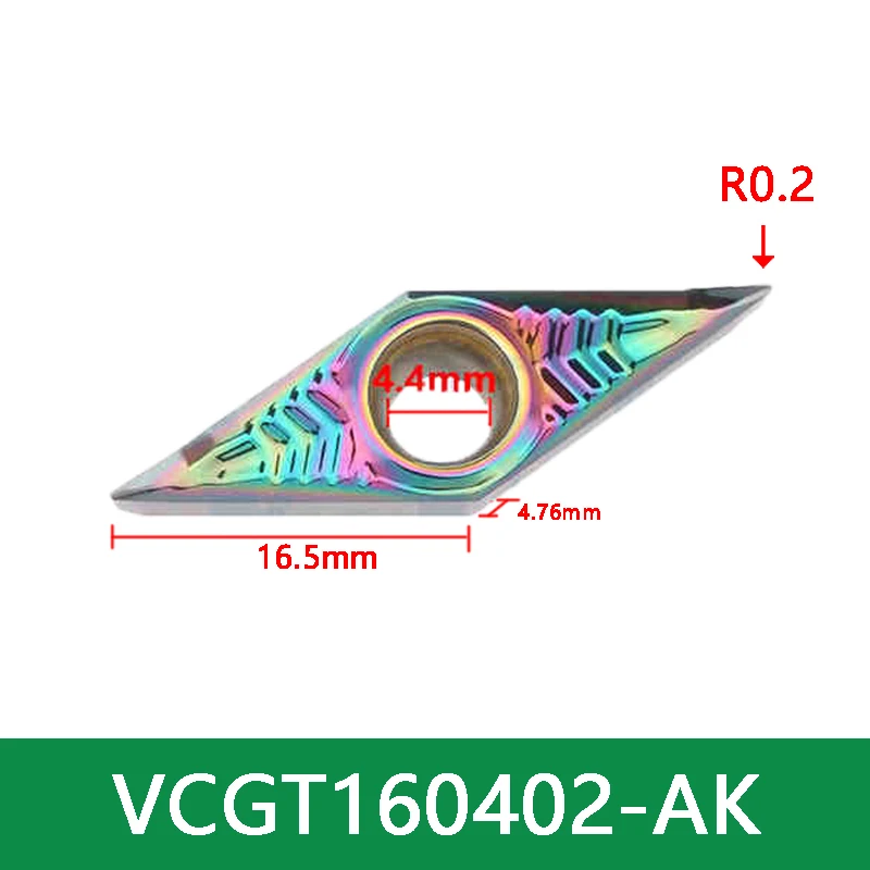 

Вставки с ЧПУ VCGT VCGT110302 VCGT110304 VCGT110308 AK VCGT160402 VCGT160404 Внешнее и внутреннее отверстие