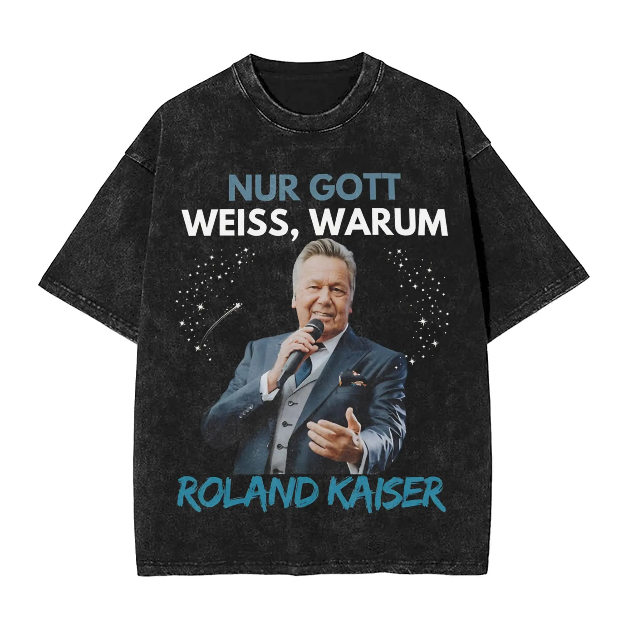 Men's Roland Kaiser  T-Shirts  Top Tees Beach Y2K Casual Short Sleeve T Shirt O-Neck Hipster Casual Tshirt Hot