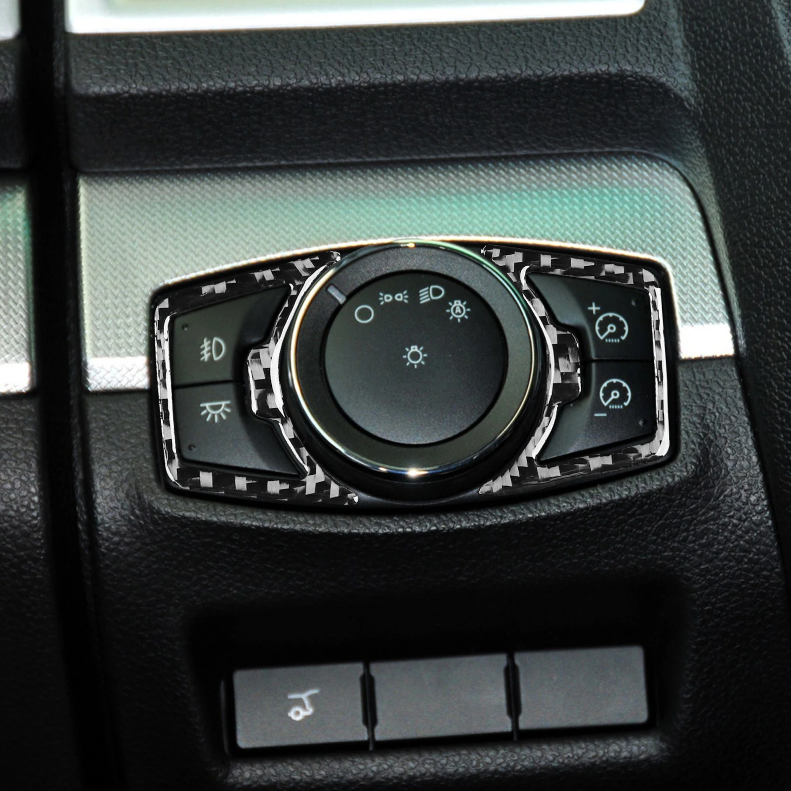 لفورد اكسبلورر 2011-2014 تعديل ألياف الكربون عجلة توجيه سيارة والعتاد لوحة الباب الداخلية مجموعة كاملة ملصقات الزخرفية #4