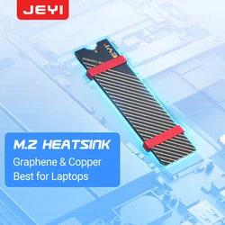 JEYI M.2 Copper SSD Heatsink with Graphene Layer, M2 NVMe NGFF 2280 Drive Cooler Solid State Drive Radiator for Laptop PC PS5