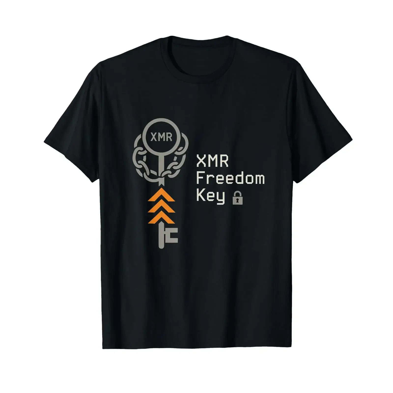 T-shirt Cryptocurrencies Monero XMR Freedom Key, vintage, délavé, légèrement extensible, décontracté, élégant, confortable, vêtements de créateur