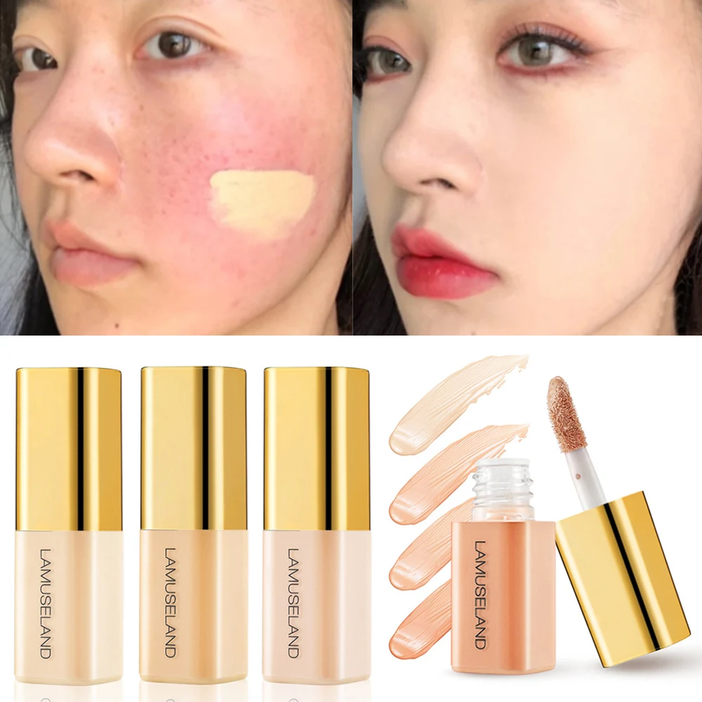 Moisturizing Mini Concealer ,waterproof Liquid Foundation Acne Dark Circles Corrector High Coverage Makeup Base Cosmetics 3.5g