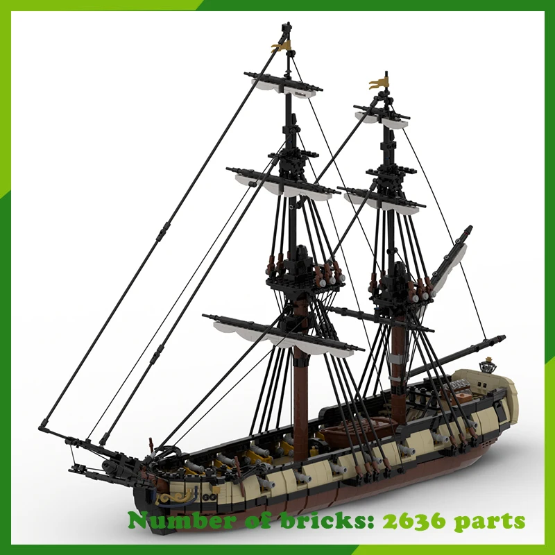 الفرج كروزر كيتش قارب MOC اللبنات الطوب سفينة حربية نموذج سفينة حربية لتقوم بها بنفسك لعبة إبداعية هدايا عيد الميلاد سفينة 2636 قطعة