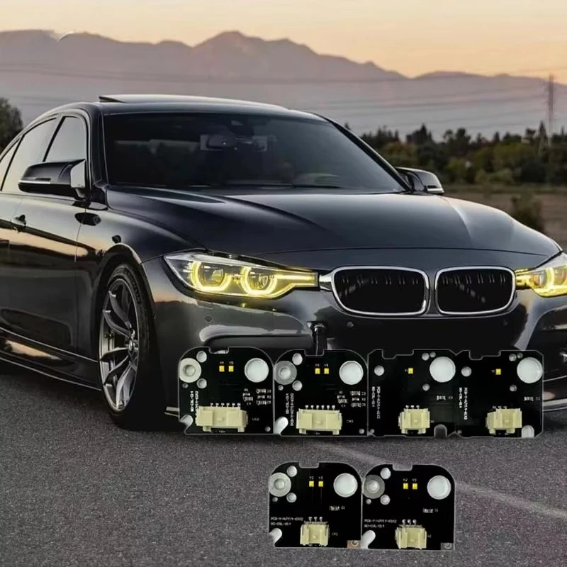 LED Golden Eye CSL Headlight Module for BMW 3 Series F30 F31 F35 2016 2017 2018 2019 Yellow DRL Angel Eyes Car Light Accessories