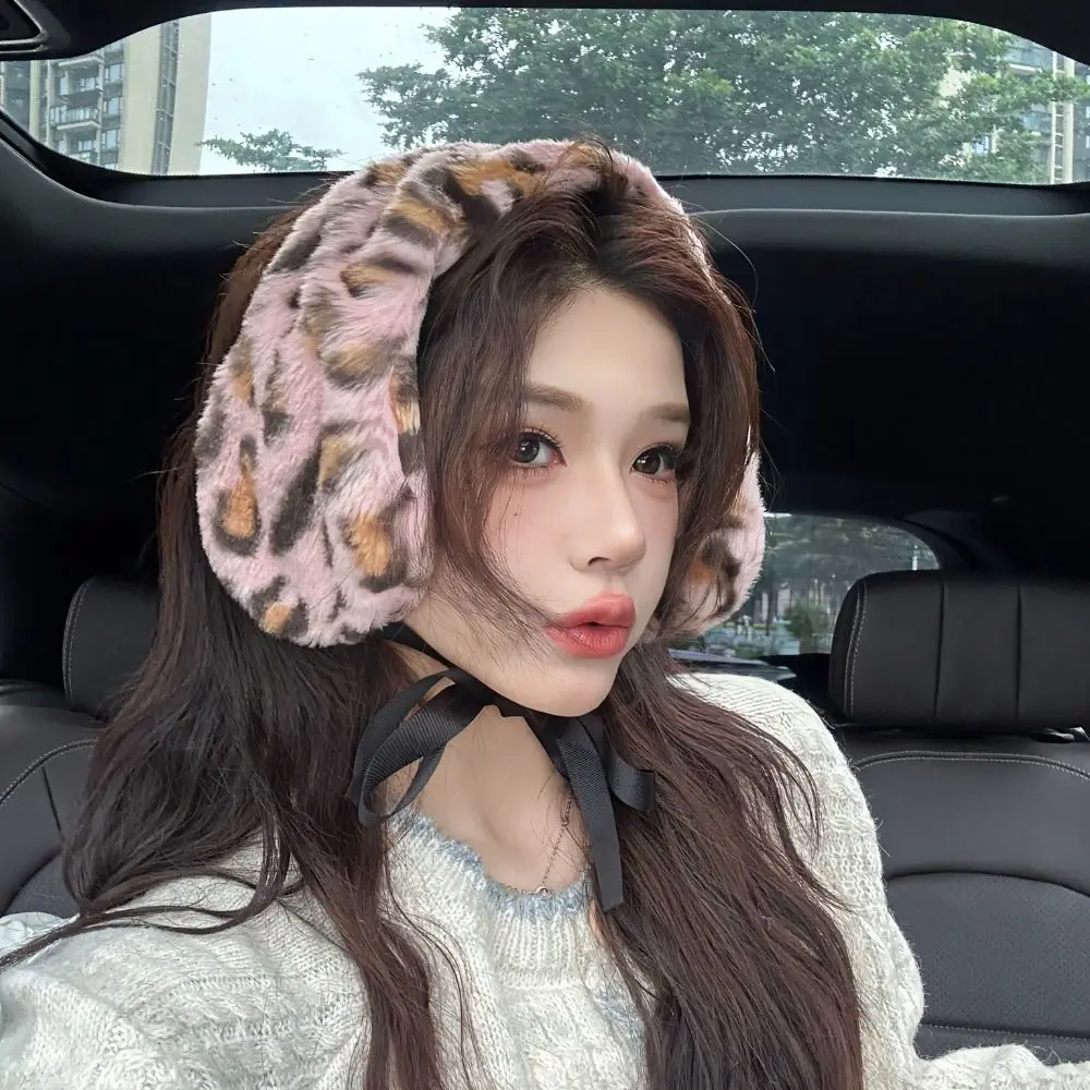 أزياء ليوبارد رباطات الشتاء قابل للتعديل الأذن دفئا بلون لينة الدافئة وشاح النساء أغطية الرأس