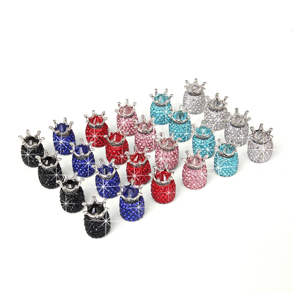 

4 pcs Valve Cap Tire Motorbike Stem Caps Car Bonnet Rhinestone Covers HighQuality Never Rust Thread Stable Gas Leak