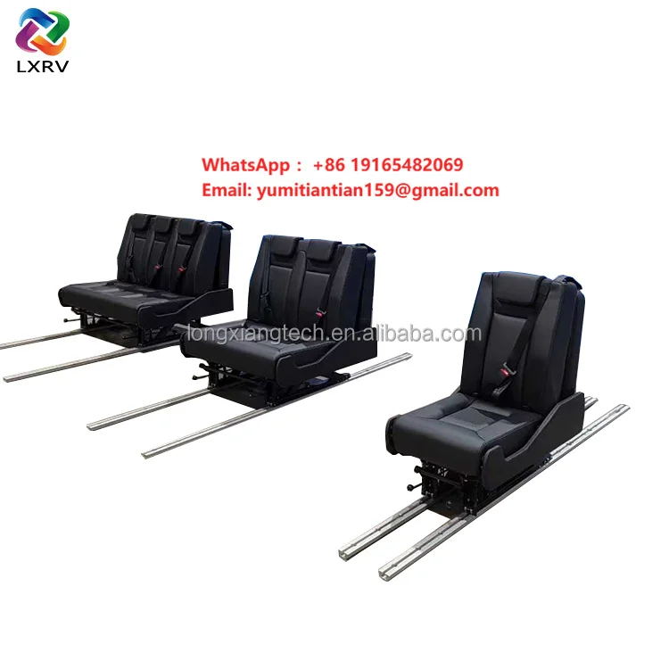 LXRV 2026 New Style Customized Multiple Function 3-fold Convertible Leather Luxury Bed Seat for Motorhome Camper Campervan