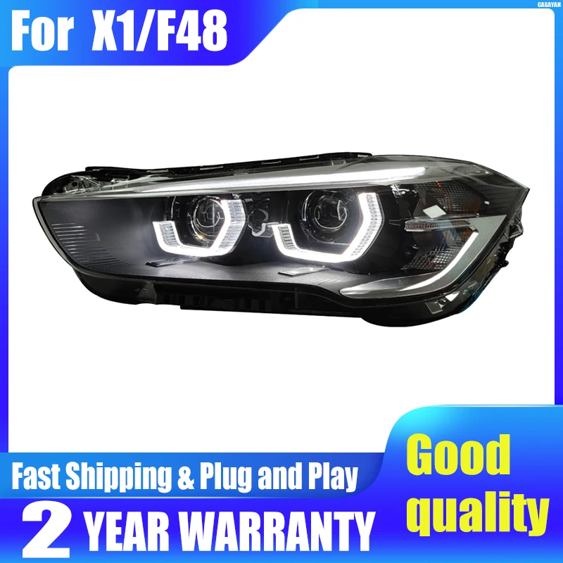 Car Styling LED Head Lamp for BMW X1 headlights 2016-2019 for X1 Full LED angle eyes drl H7 low beam hight beam all LED