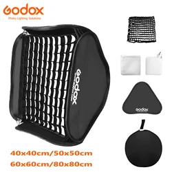 Godox 40x40cm 50x50cm 60x60cm 80x80cm Original Foldable Softbox for S-Type Bowens Flash Holder Mount S2 Speedlite Bracket