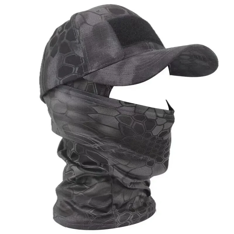 Military Hood Tactical Army Baseball Caps for Summer Snapback Sun Hats Outdoor Camouflage Balaclava Half Ski Mask