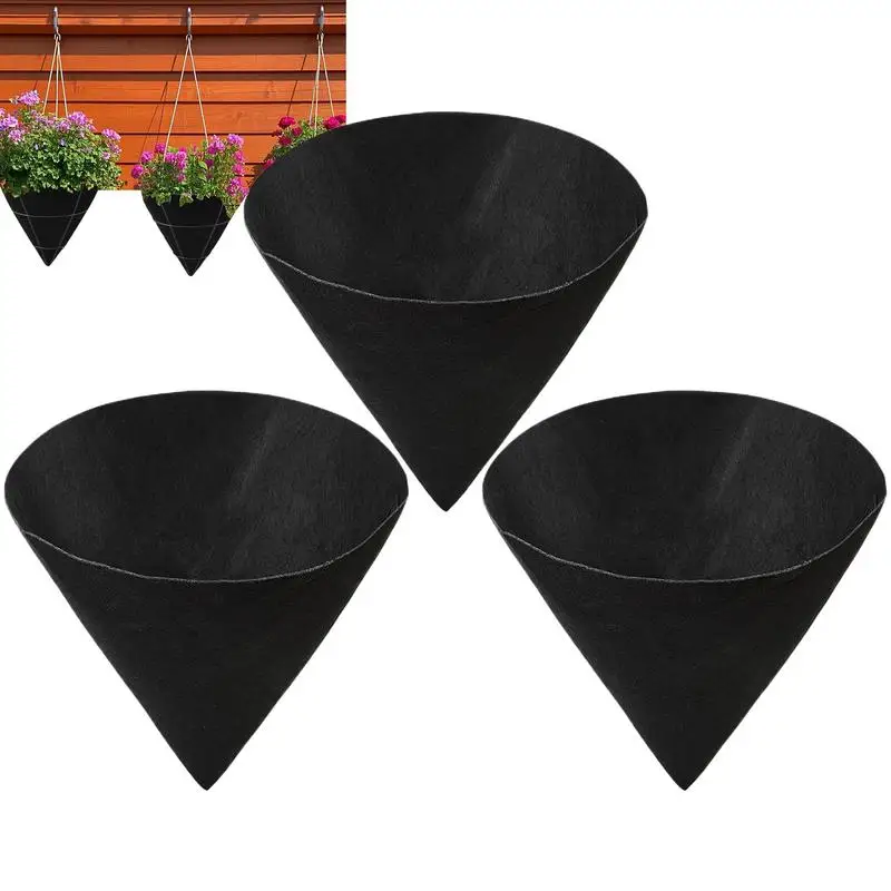 

Felt Planter Liners 3 Pieces Cone Shaped Pot Plant Liners Avoid Bird Nesting Gardening Supplies For Garden Backyard Corridor