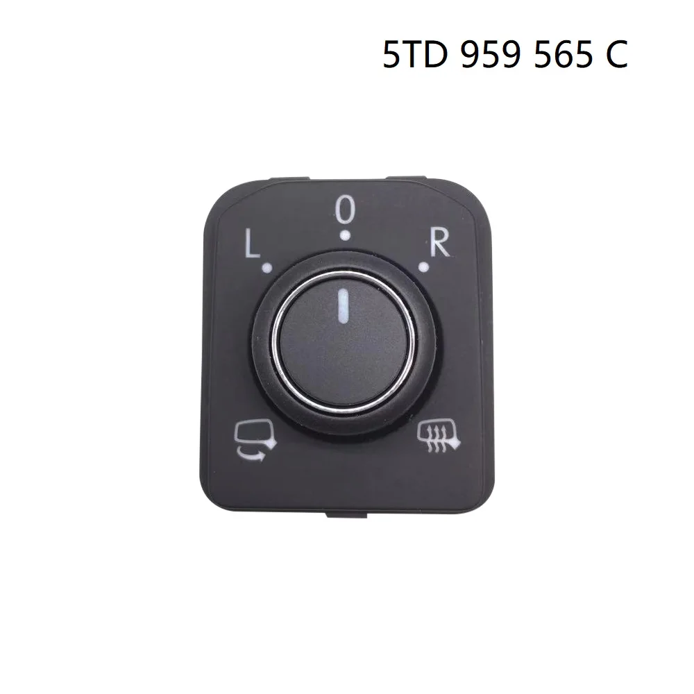 

Rear View Mirror Adjust Knob Control Switch Button 5TD 959 565 C for Volkswagen VW Golf Tiguan Passat Touran 5TD959565C