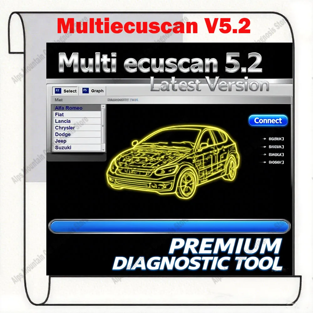 

Latest Car Multiecuscan V5.2 Registered Unlimited Keygen for Fi/at Scanner Multi Ecu Scan work for ELM327 OBDII Diagnostic Tool