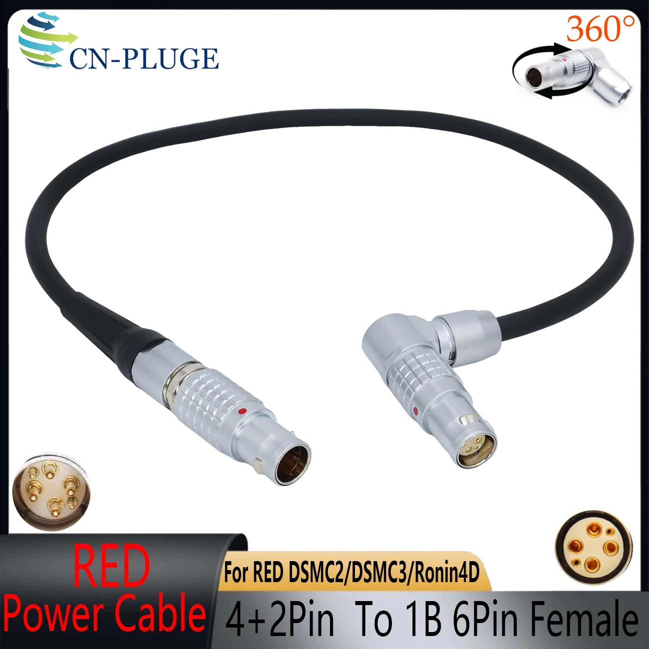 

Кабель питания DJI RONIN 2 DC 6Pin для передатчиков DJI/камер RED KOMODO X/V-RAPTOR/камер DJI Ronin 4D, 6-контактный, с разъемом типа «мама»