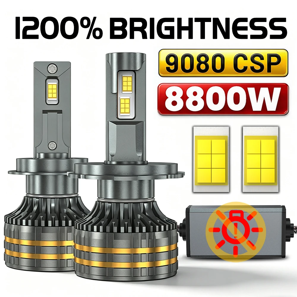 H7 H4 H1 LED CANBUS Headlight Bulbs High Power Car Lights H11 H9 H8 9005 9006 HB3 HB4 Turbo Lamp Auto Headlamp +1200% Bright 12V