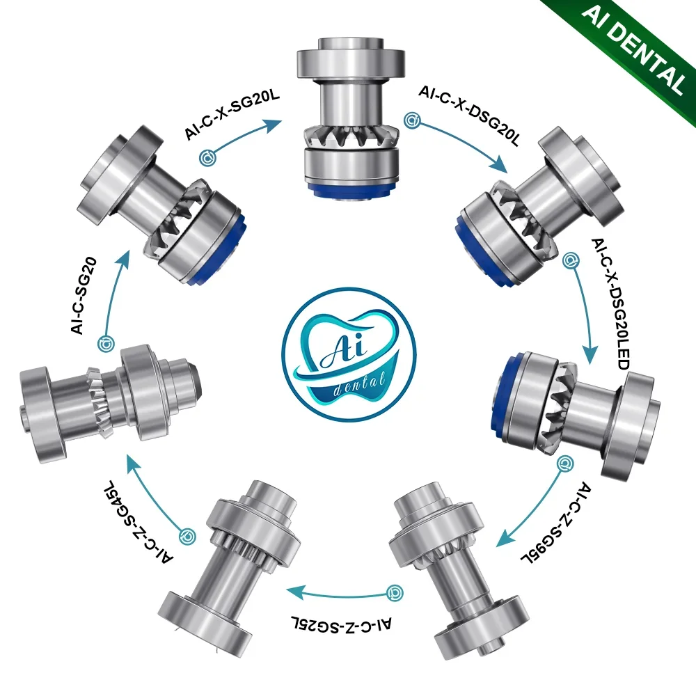 AI-C-X-Z-Series Dental Orthodontics Low Speed Cartridge Ceramic Ball Bearing Push Button Head Drive Shaft Dentistry Supplies