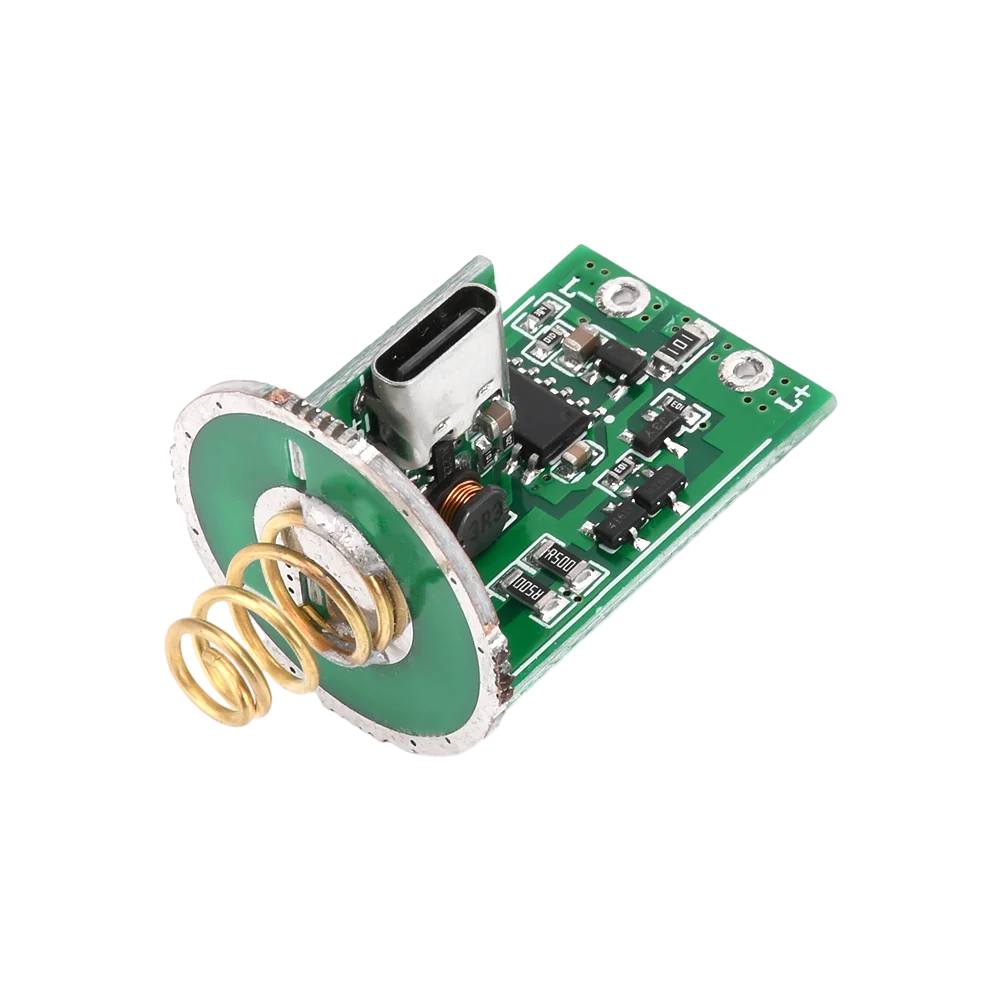 Type-c /Micro USB Dual 6-8.4V Lithium Flashlight 10W LED Drive Board 3 Modes PCB Circuit Board DIY Light Accessories