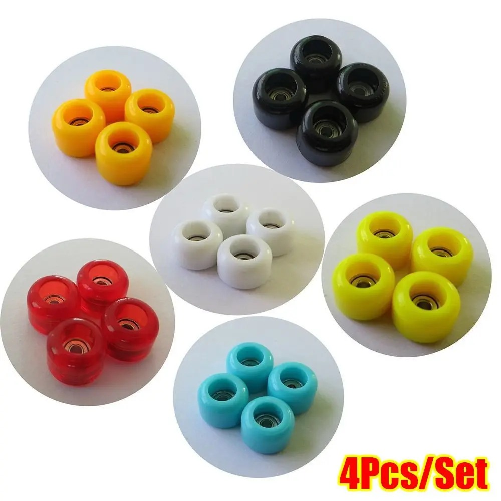 

4Pcs New Professional Bearing Wheel PU Metal Urethane Fingerboard Wheels CNC Mini Finger Skate Board Accessory Bearing Wheel