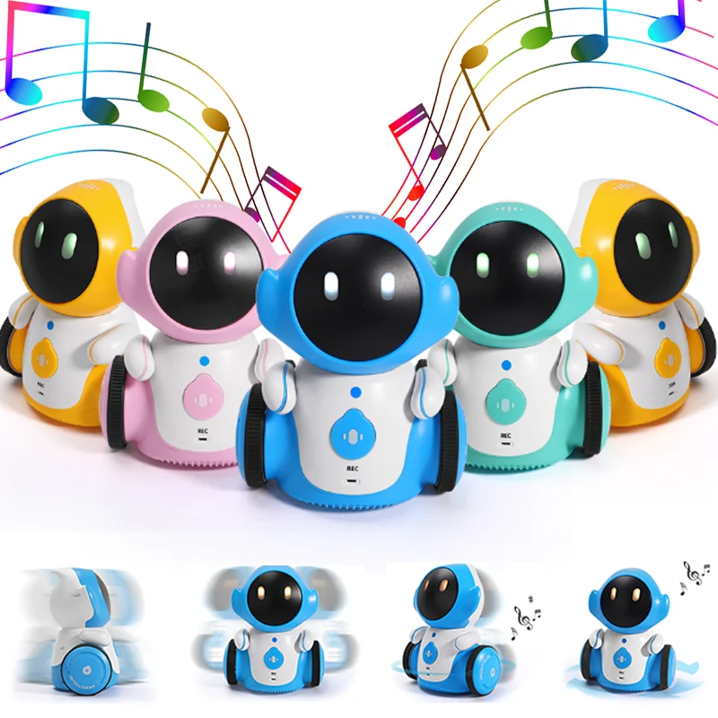 Ai Robot Toy, Rechargeable Smart Talking Robot for Kids,  Voice Controlled Touch Sensor, Singing, Dancing, Recording, Repeat,