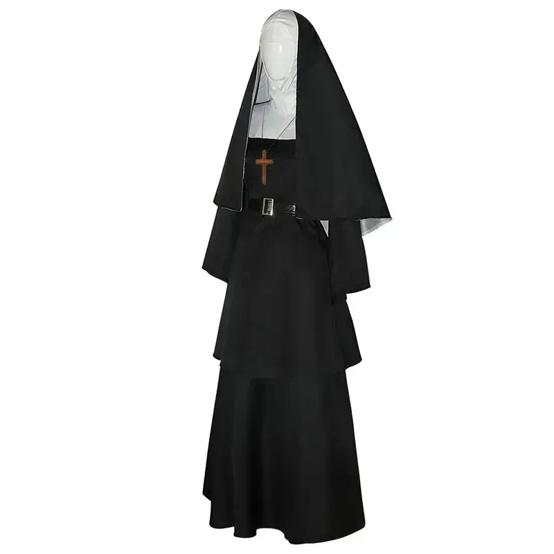 Halloween The Nun Cosplay Mask Costume Horror Films Cosplay Halloween Costume The Conjuring Black Women Halloween Costume Mask